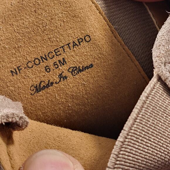 NEW NYDJ Concetta Perforated Suede Ankle Boot Tan size 6.5 - Picture 6 of 6